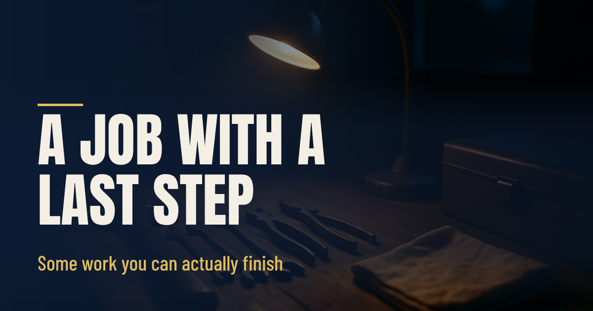 A Job With a Last Step social preview