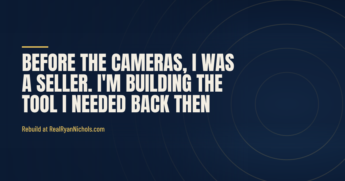 Before the Cameras, I Was a Seller. I'm Building the Tool I Needed Back Then. social preview