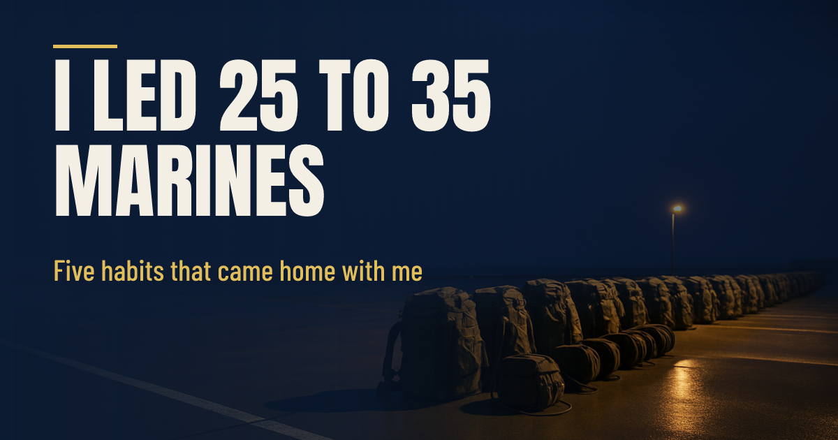What leading Marines taught me about running a business social preview