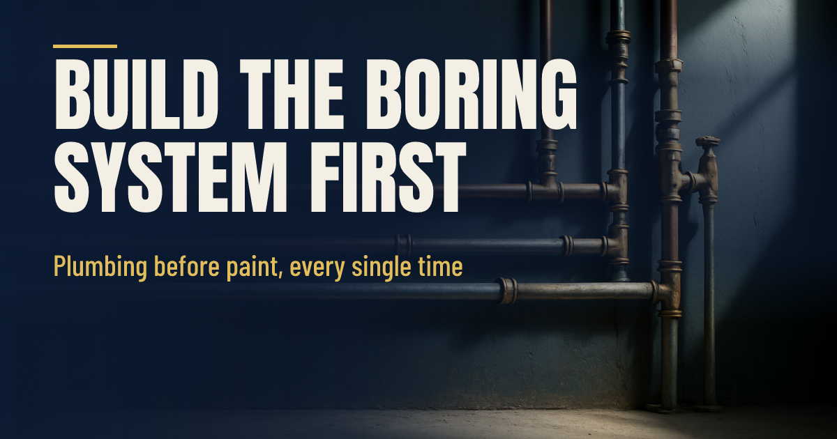 Build the boring system first social preview