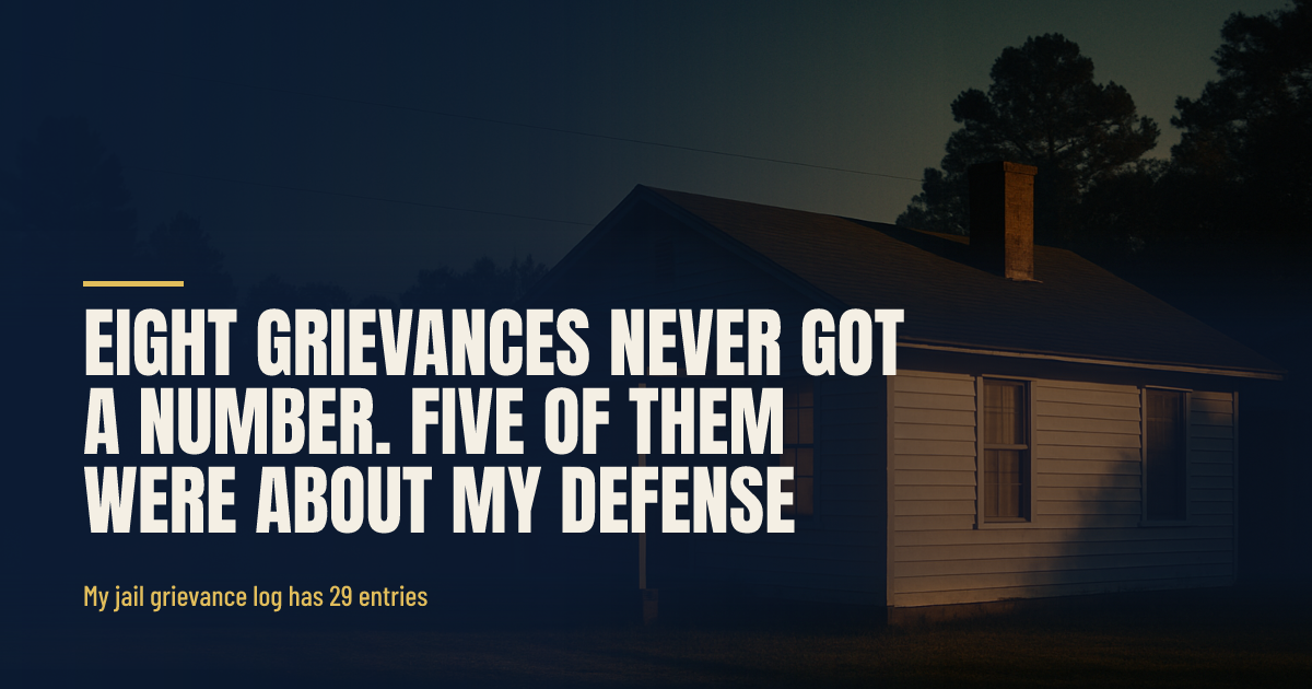 Eight Grievances Never Got a Number. Five of Them Were About My Defense. social preview