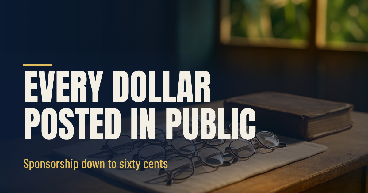 Every Dollar Posted in Public. The Open Book Standard. social preview