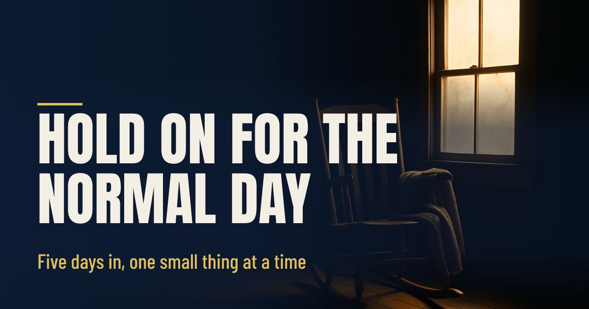 Five Days In, and the Only Job Is the Next Small Thing social preview