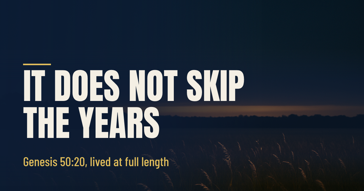 Genesis 50:20 Does Not Skip the Years in Between social preview