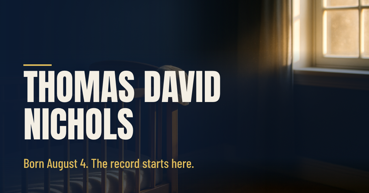 His Name Is Thomas David Nichols social preview