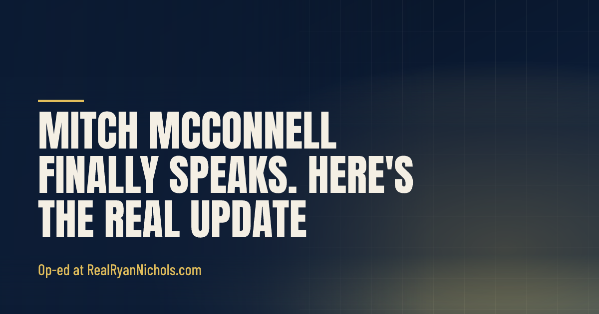 Mitch McConnell Finally Speaks. Here's the Real Update. social preview