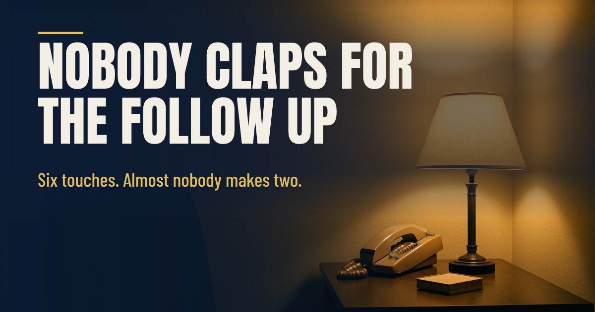 Nobody claps for the follow-up social preview