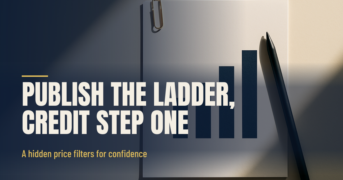 Publish the Ladder. Credit the First Step. social preview