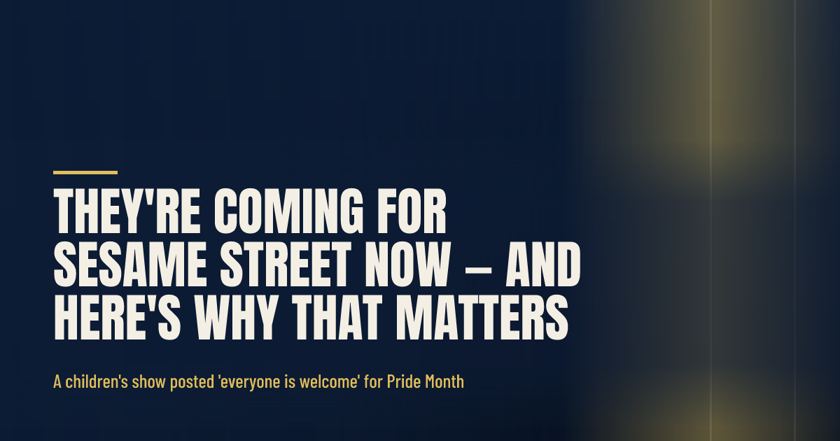 They're Coming for Sesame Street Now — And Here's Why That Matters social preview