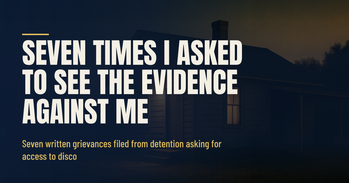 Seven Times I Asked To See The Evidence Against Me social preview
