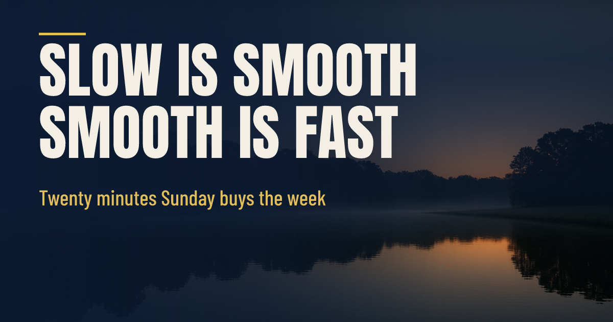 Slow is smooth, smooth is fast social preview