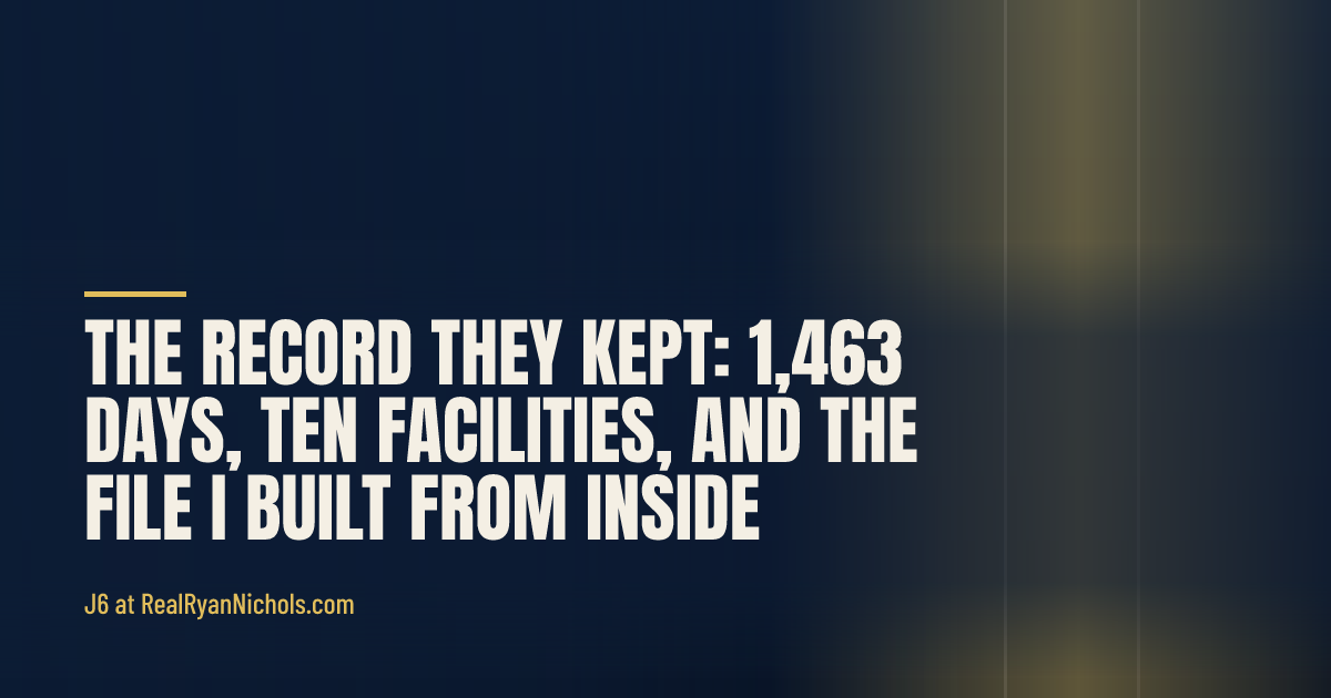 The Record They Kept: 1,463 Days, Ten Facilities, and the File I Built From Inside social preview