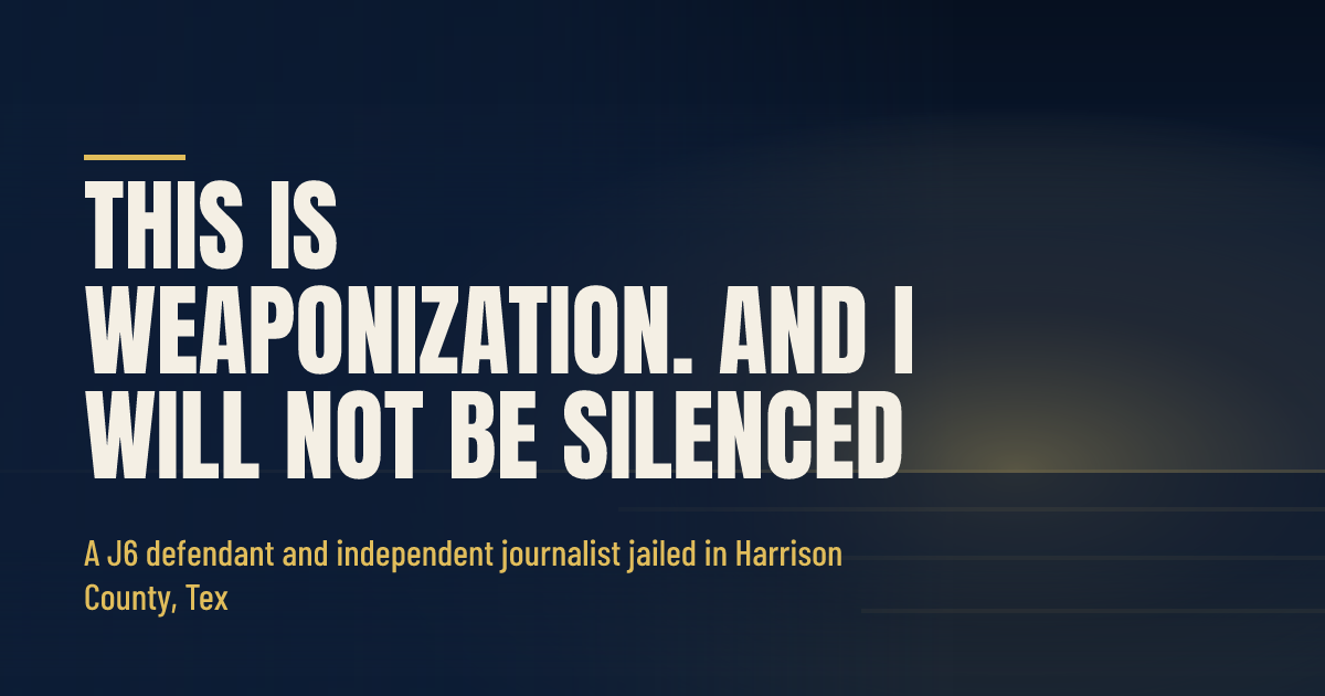 This Is Weaponization. And I Will Not Be Silenced. social preview