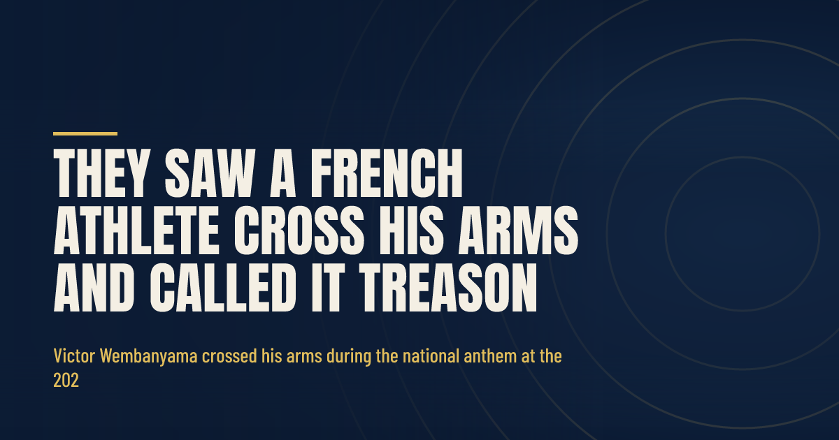 They Saw a French Athlete Cross His Arms and Called It Treason social preview